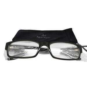 JM New York Dark Gray +3.50 Reading Glasses- NEW CONDITION
